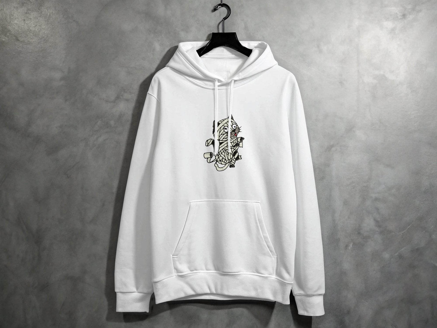 Halloween Mummy Cat Wrapped Up In Bandages Funny Hoodie - Design & Vybe
