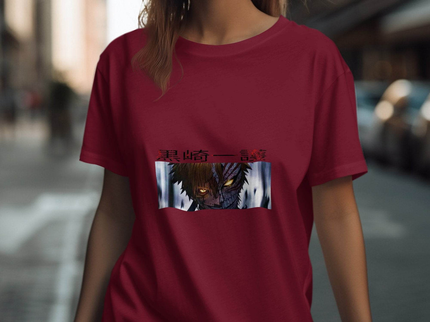 Anime Character Half Mask Kurosaki Ichigo Art T-Shirt - Design & Vybe