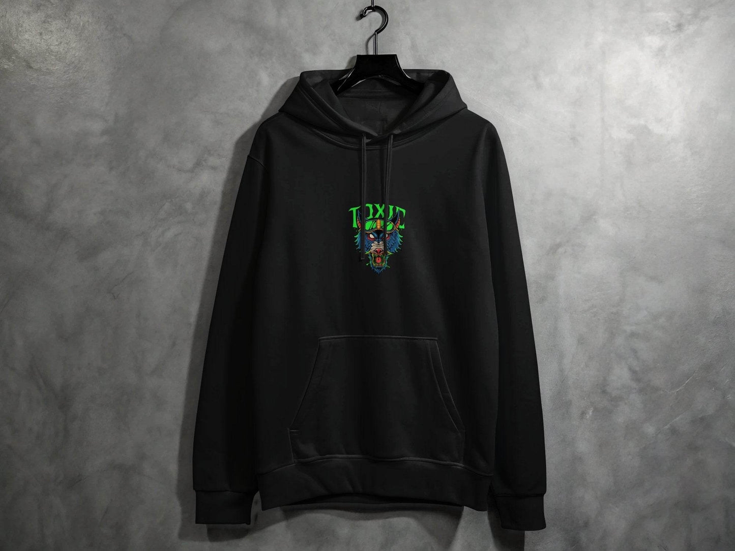 Toxic Wolf Artistic Graphic with Goggles Cool Hoodie - Design & Vybe