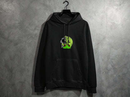Half Zombie Half Emoji Graphic Design Illustration Hoodie - Design & Vybe