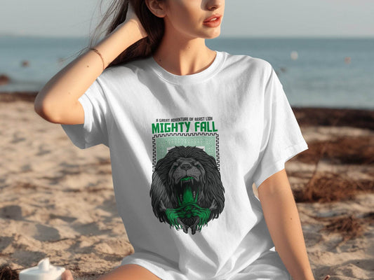 A Great Adventure Of Beast Lion Mighty Fall Design T-Shirt - Design & Vybe