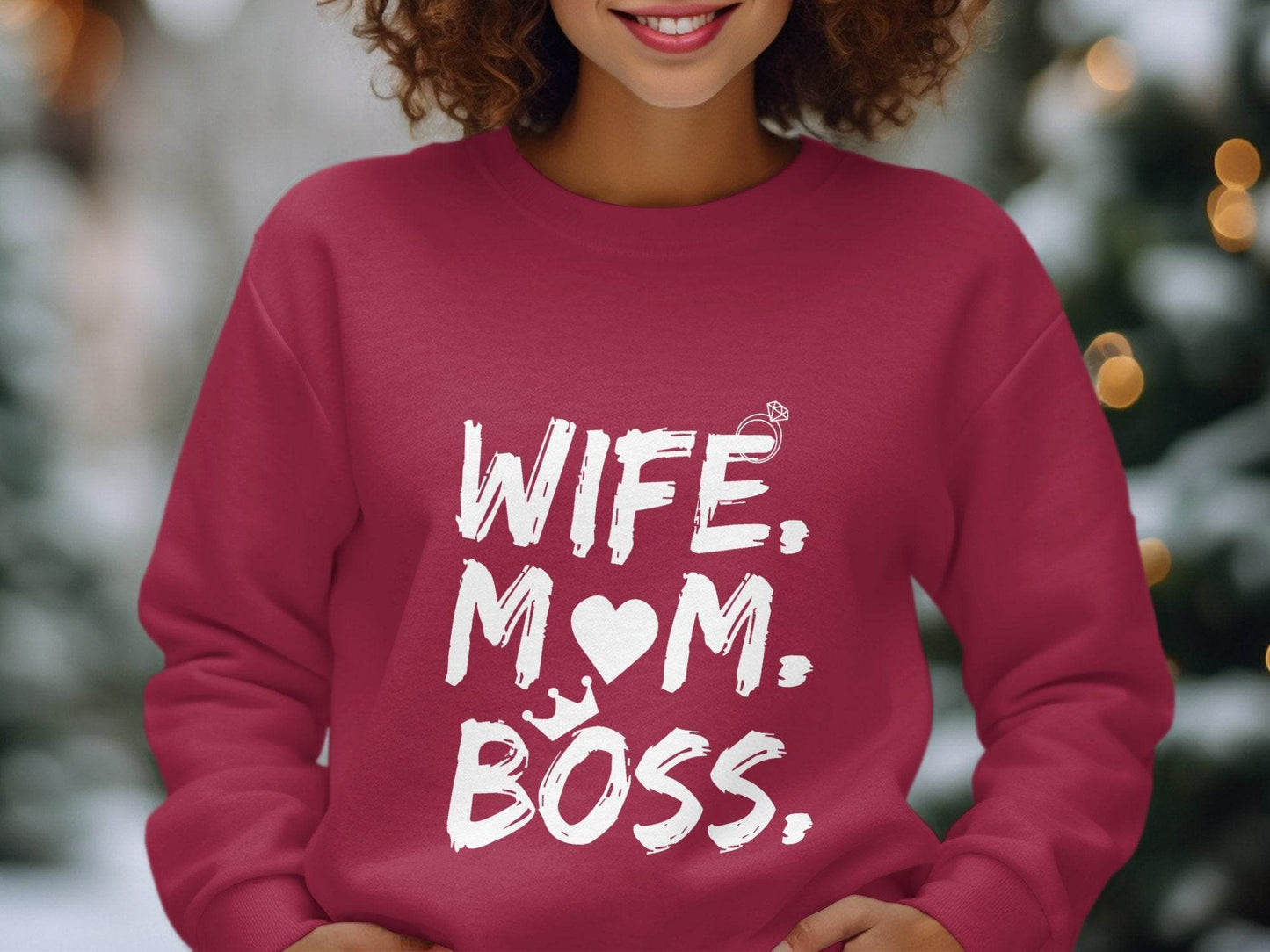 Wife Mom Boss Superwoman Design For Queens Sweater - Design & Vybe