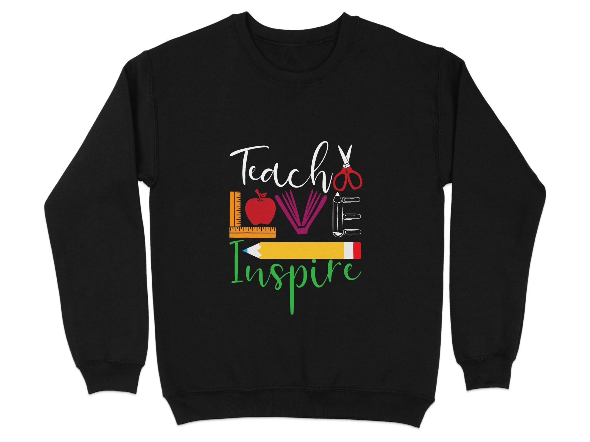 Teach Love Inspire Back To School Design Teachers Sweater - Design & Vybe