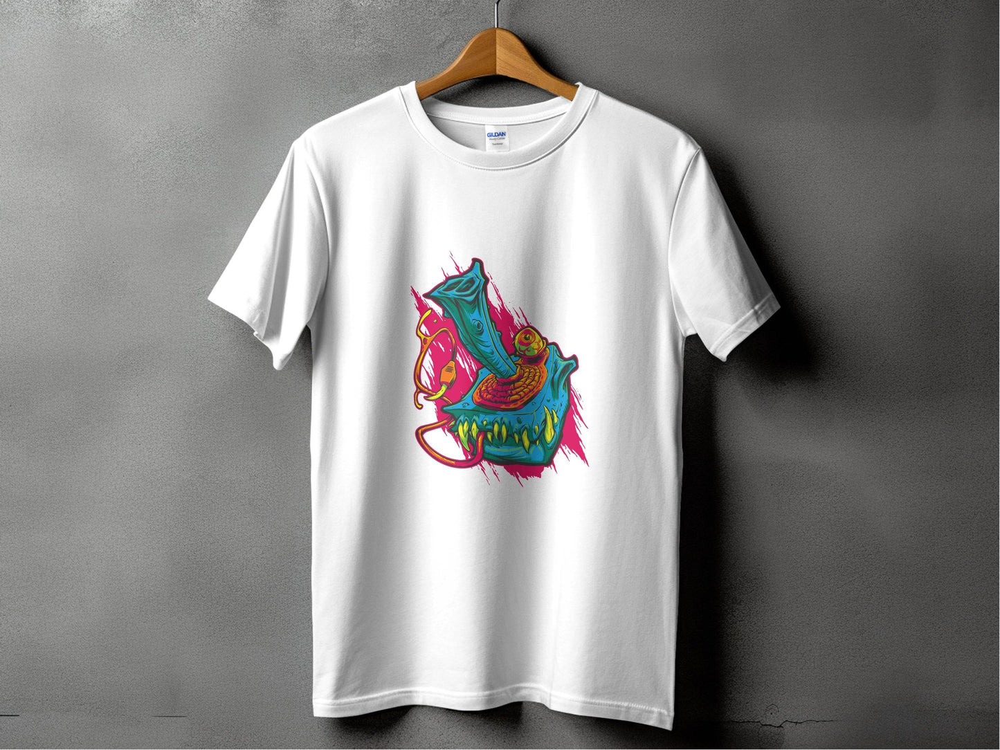 Cyberpunk Monster with Plug and Eyeball Graphic T-Shirt - Design & Vybe