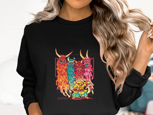 Samurai Versus Demons Graphic Novelty Unisex Sweater - Design & Vybe