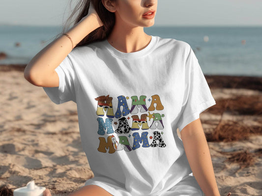 Colorful Mama Letters Cute Family Mama Life T-Shirt - Design & Vybe