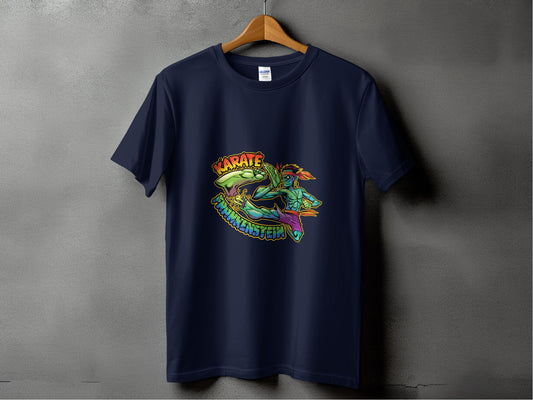 Karate Dinosaur Fighting T-shirt apparel product type