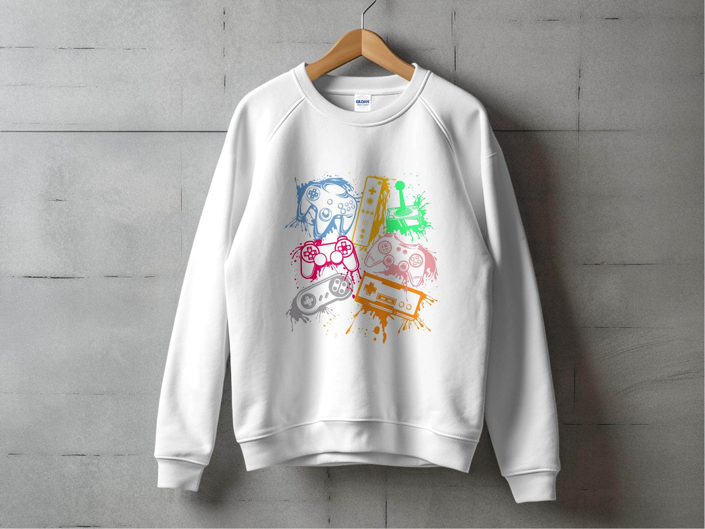 Gaming Console Joypad Colorful Style Design Artwork Sweater - Design & Vybe