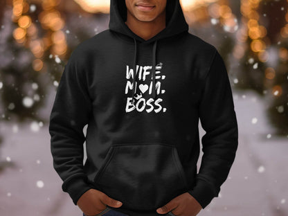 Wife Mom Boss Superwoman Design For Queens Hoodie - Design & Vybe
