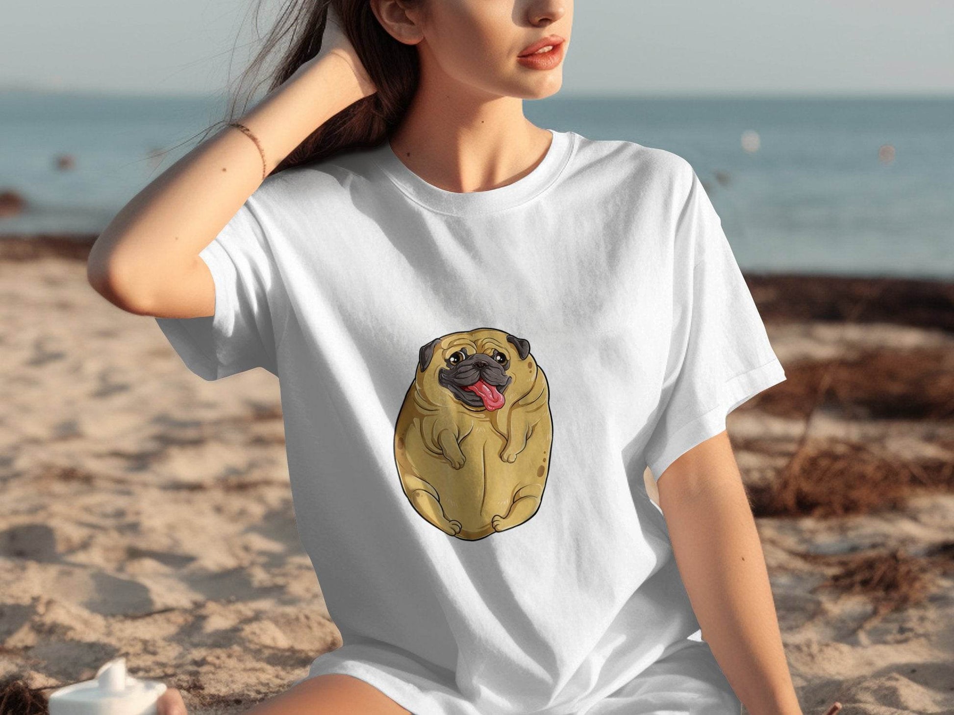 Cute Pugtato Pug Lover Design Graphic T-Shirt - Design & Vybe