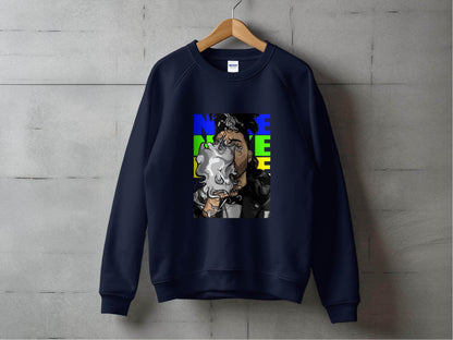 NEON Color Theme Abstract Art Smoke Design Sweater - Design & Vybe