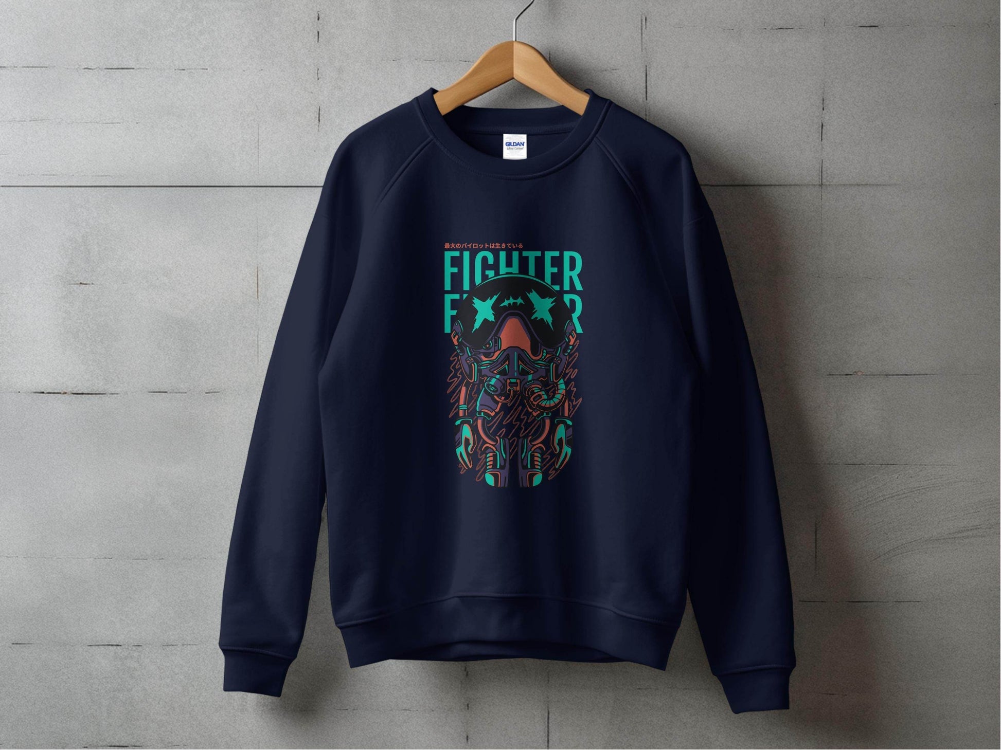 Retro Fighter Pilot Graphic SciFi Illustration Hoodie - Design & Vybe