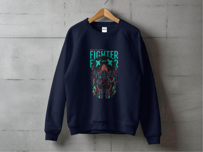 Retro Fighter Pilot Graphic SciFi Illustration Hoodie - Design & Vybe