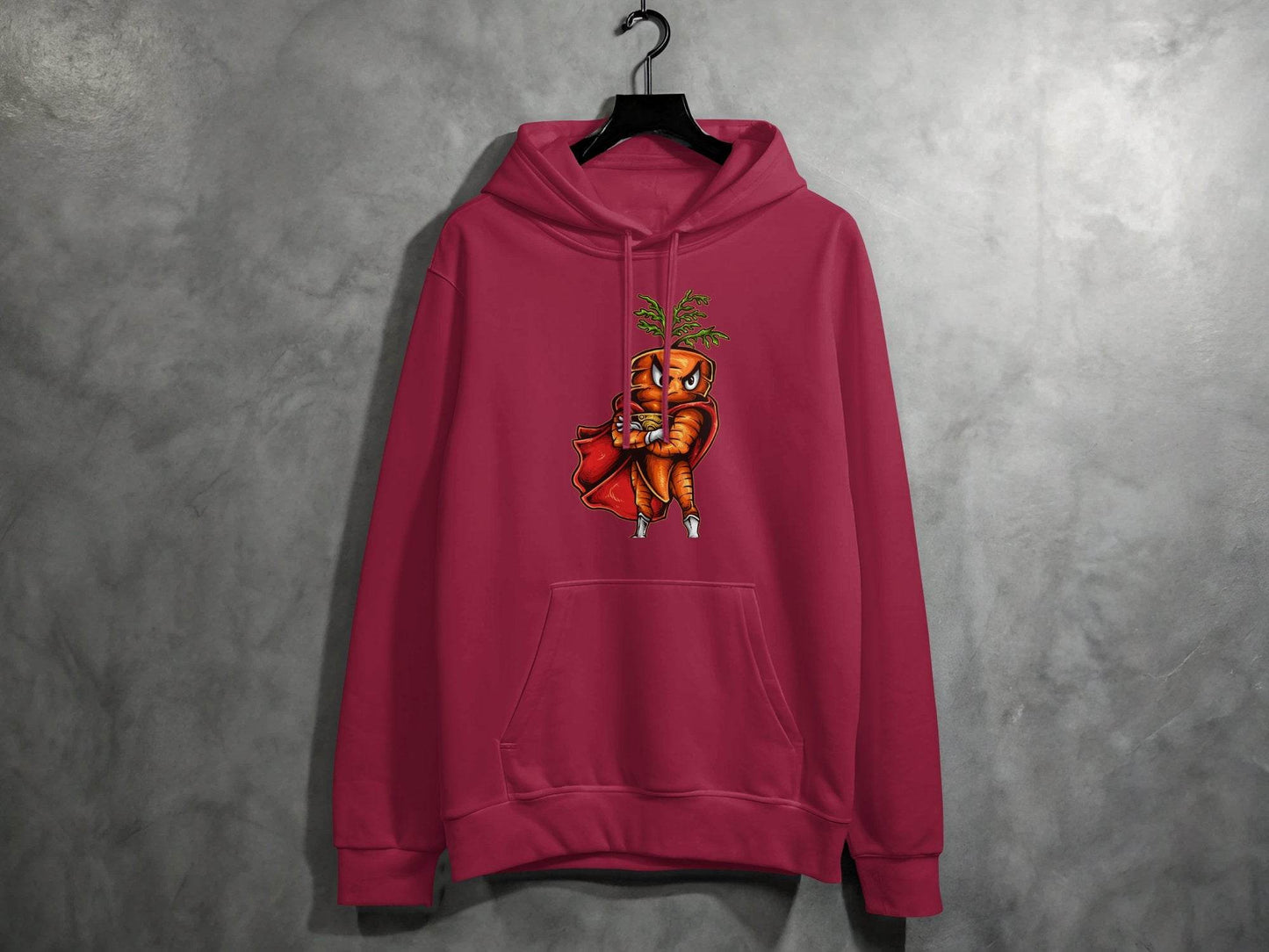 Superhero Carrot Character Graphic Sweater - Design & Vybe