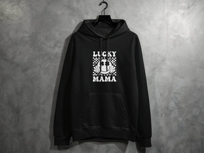 Lucky Mama St Patricks Day Design Smiley Face Hoodie - Design & Vybe
