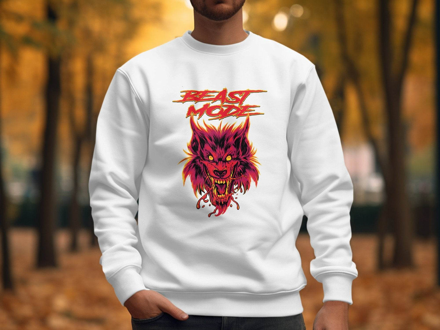 Beast Mode Graphic Print On Premium Quality Unisex Sweater - Design & Vybe