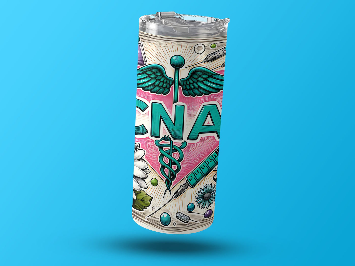 Colorful CNA Healthcare Themed Travel Tumbler product