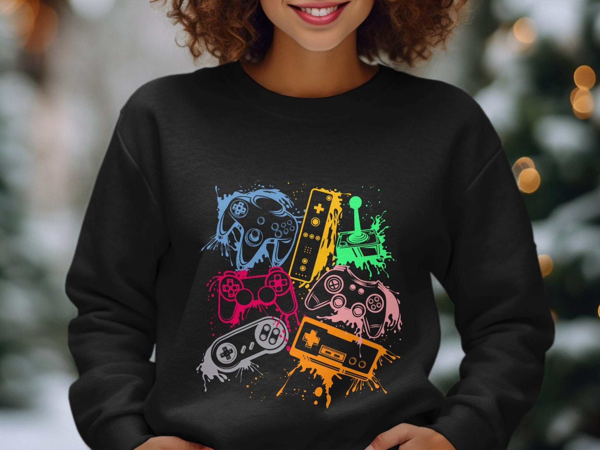 Gaming Console Joypad Colorful Style Design Artwork Sweater - Design & Vybe