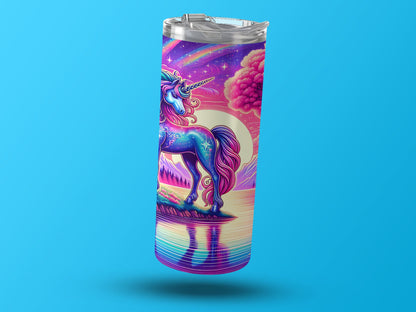 Colorful Vibrant Unicorn Design Travel Tumbler product