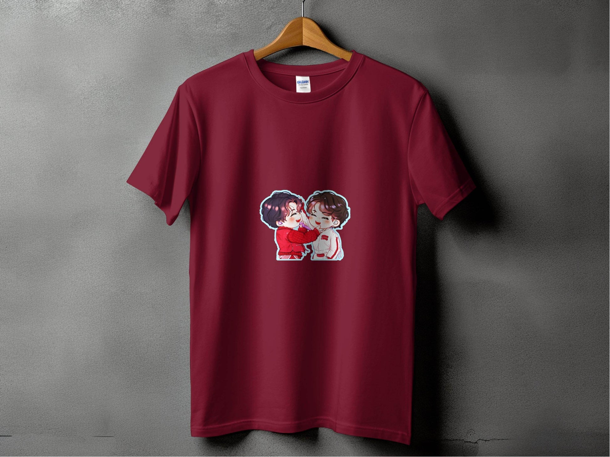 Cute Cartoon Smiling Together KPop Fan Art T-Shirt - Design & Vybe