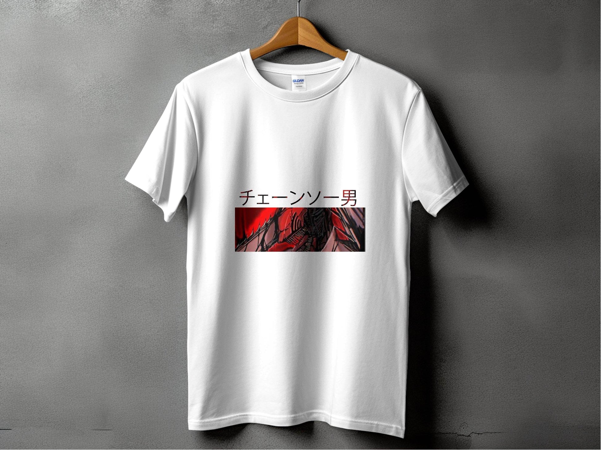 Chainsaw Man Japanese Text Red and Black Design T-Shirt - Design & Vybe