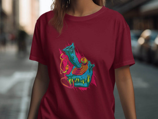 Cyberpunk Monster with Plug and Eyeball Graphic T-Shirt - Design & Vybe