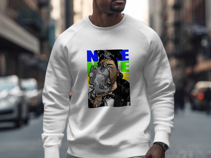 NEON Color Theme Abstract Art Smoke Design Sweater - Design & Vybe
