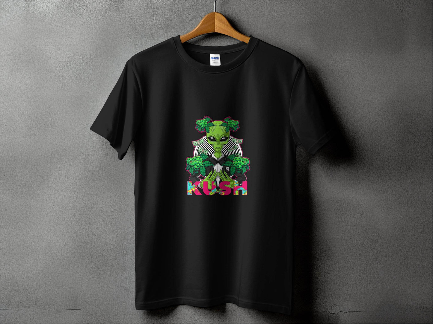 Kush Alien Money and Hops Design Graphic T-Shirt - Design & Vybe