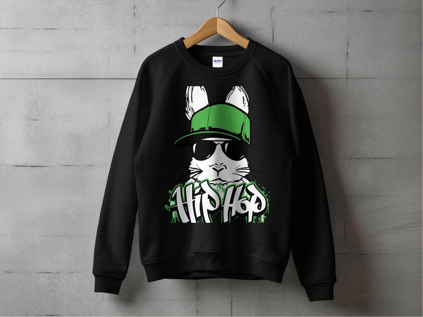 Trendy Hip Hop Bunny with Sunglasses Sweater - Design & Vybe