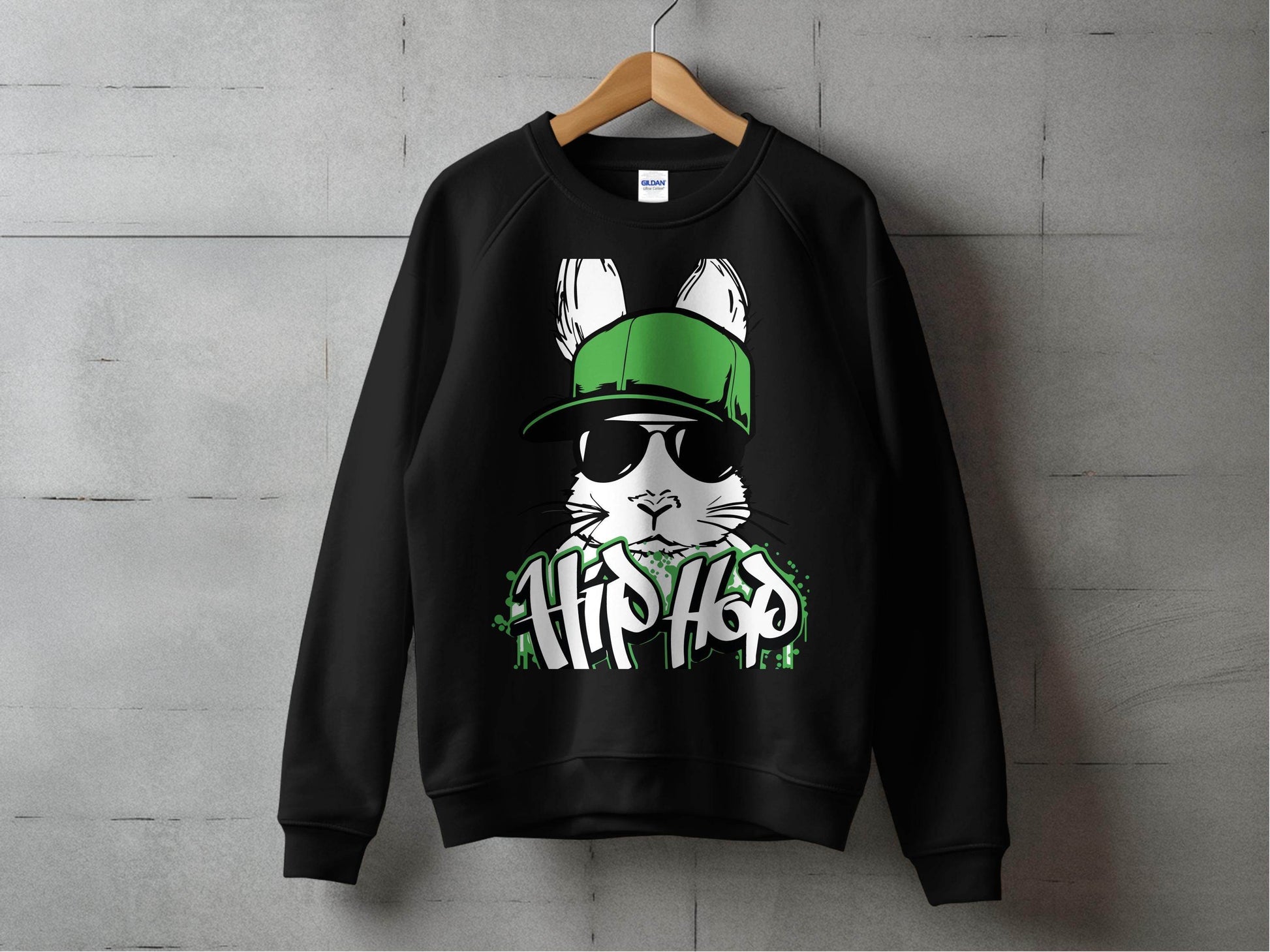 Trendy Hip Hop Bunny with Sunglasses Sweater - Design & Vybe