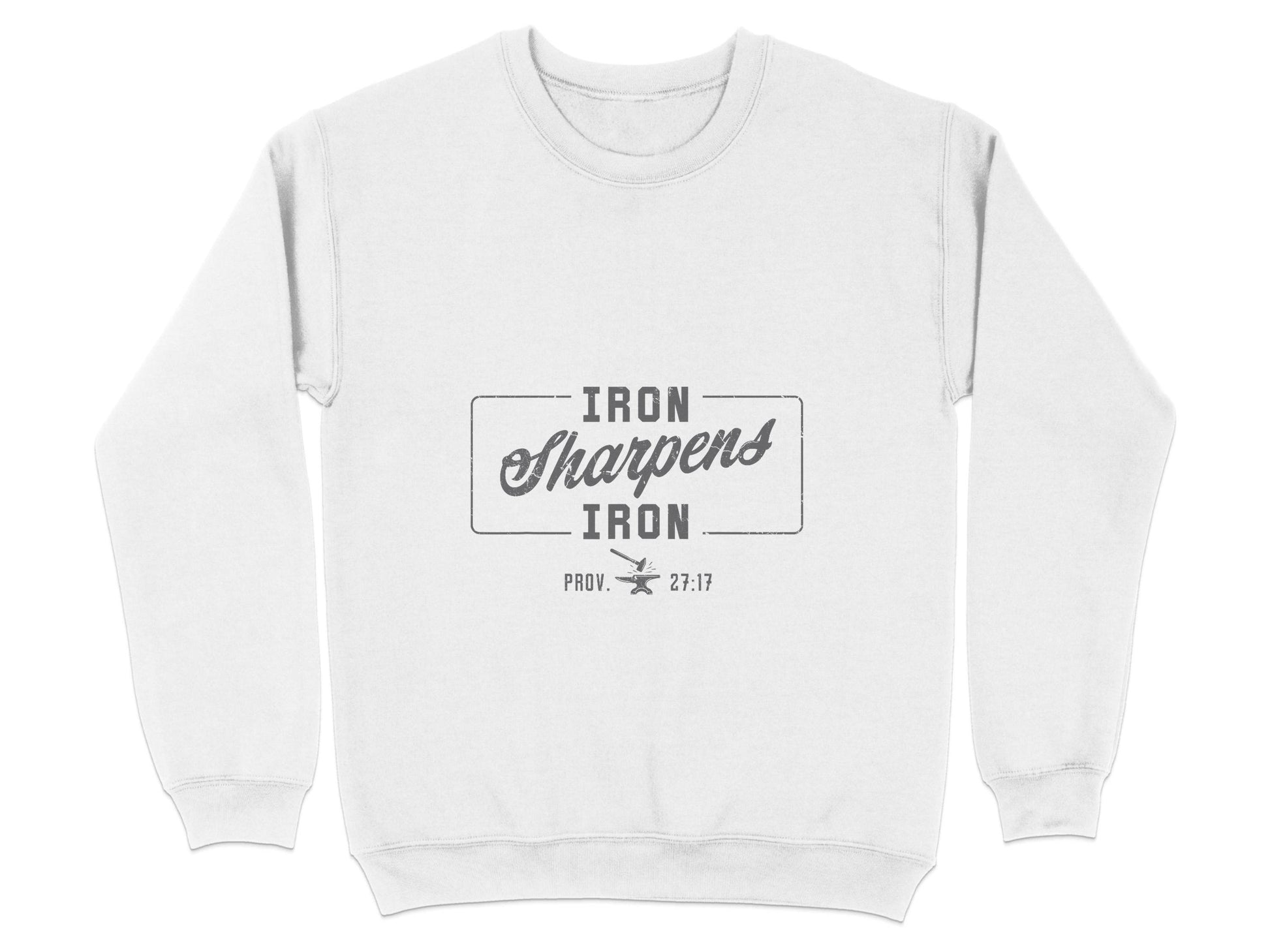 Iron Sharpens Iron Proverbs Quote Graphic Design Sweater - Design & Vybe