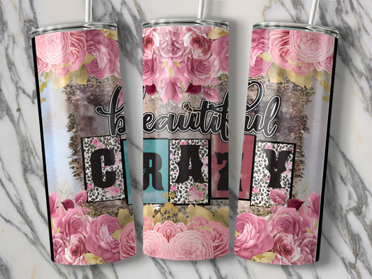 Beautiful Crazy Floral Design Tumbler product