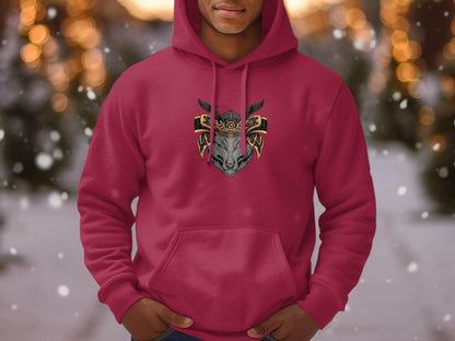 Fierce Wolf Samurai Warrior Graphic Hoodie - Design & Vybe
