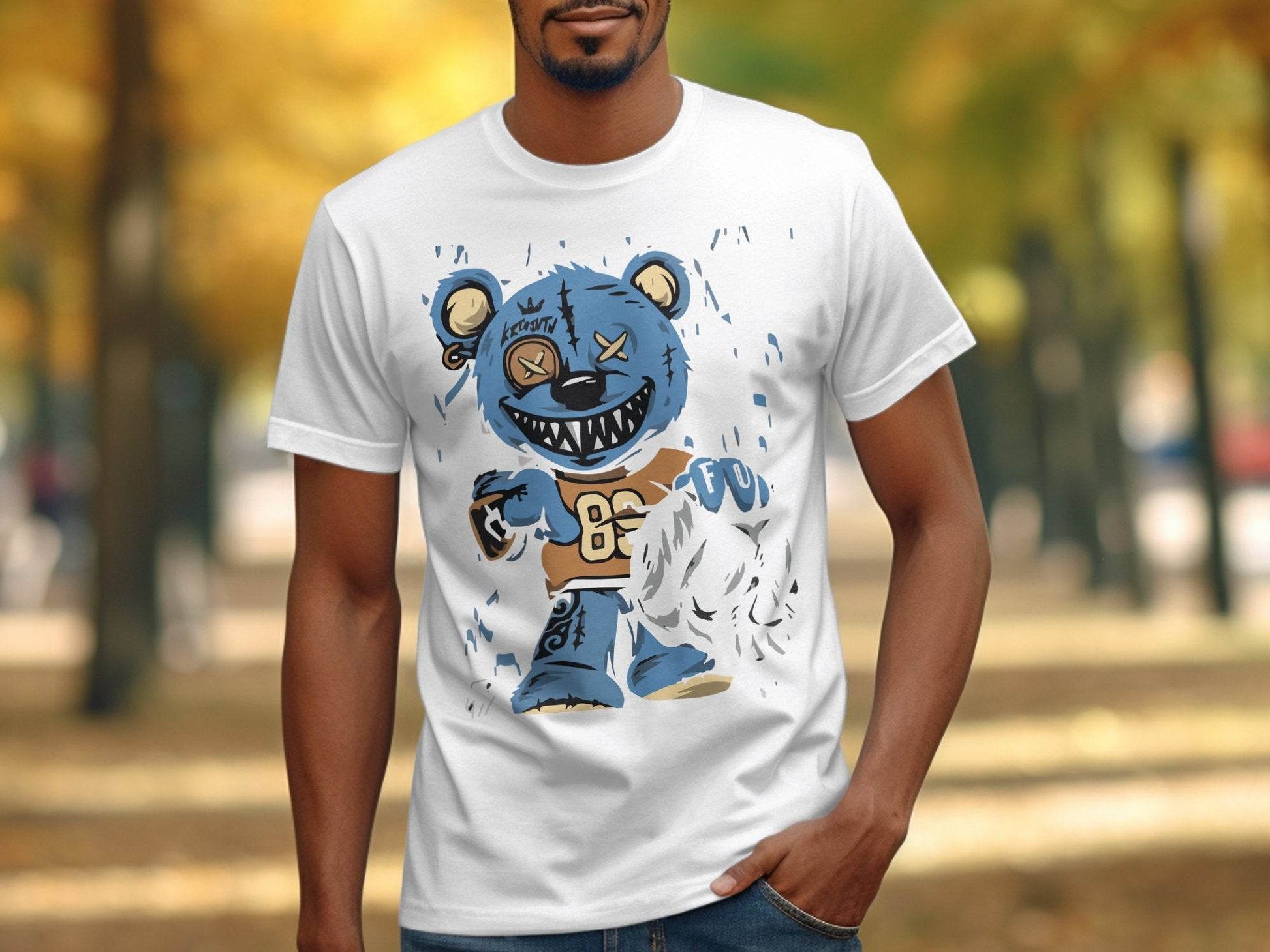 Funky Cartoon Bear Graphic T-Shirt - Design & Vybe