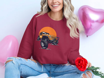 Off-Roading Graphic Printed Adventure Sweater - Design & Vybe