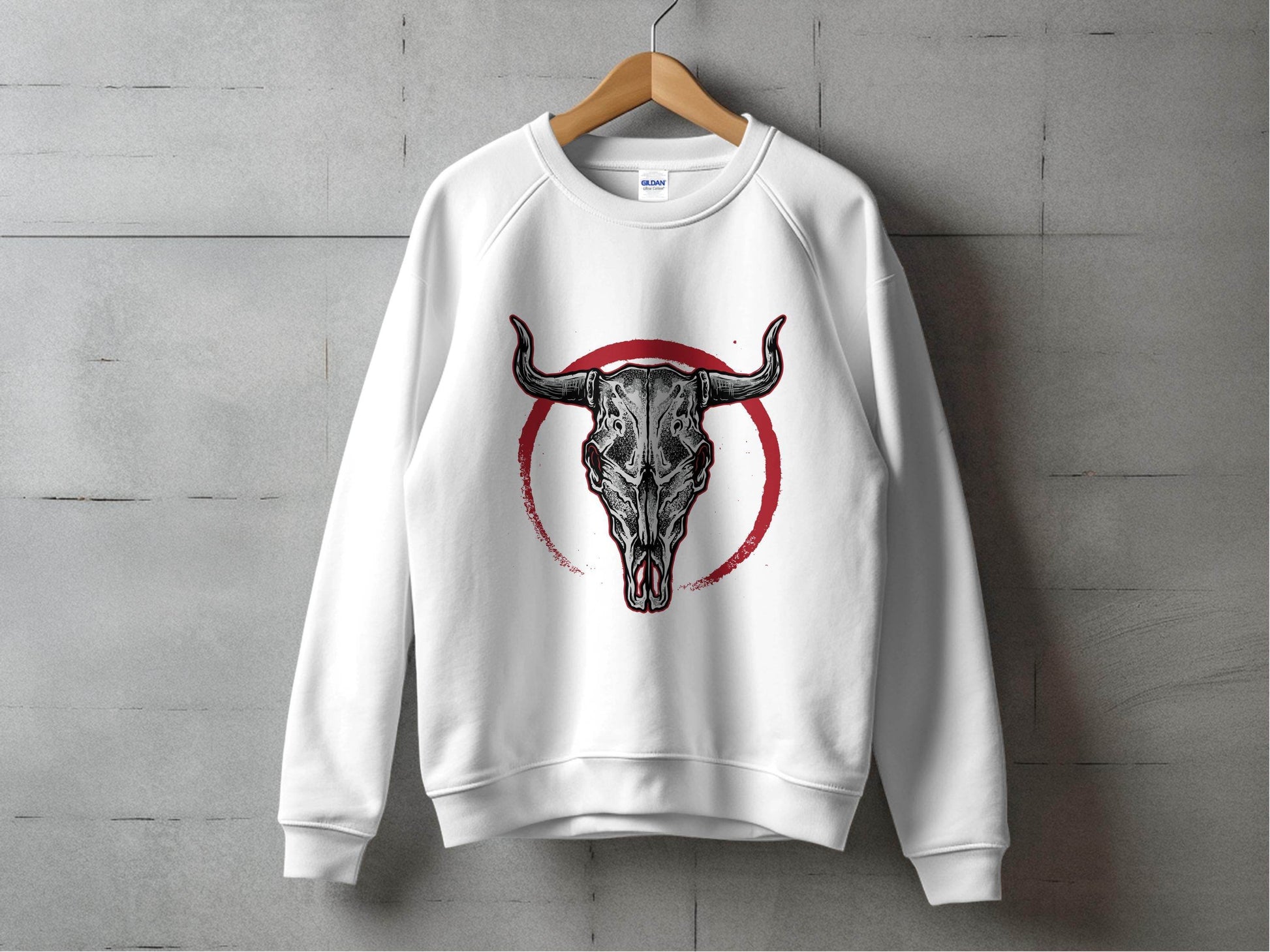 Longhorn Skull Art Graphic Sweater - Design & Vybe