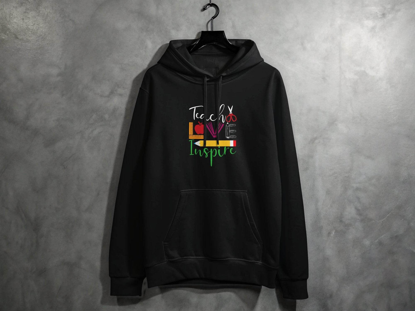 Teach Love Inspire Back To School Design Teachers Hoodie - Design & Vybe