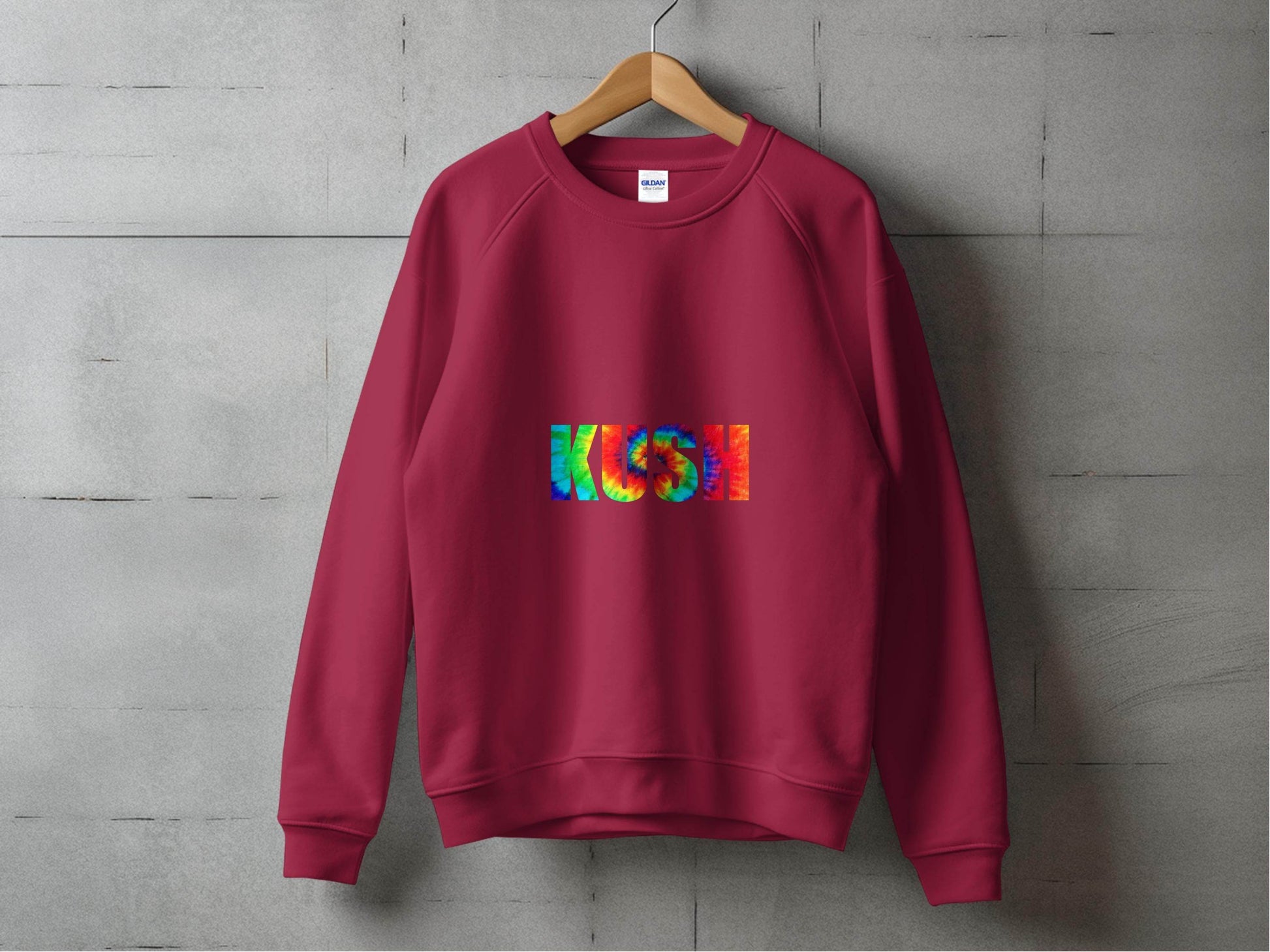 Kush Tie Dye Text Stylish Graphics Hoodie - Design & Vybe
