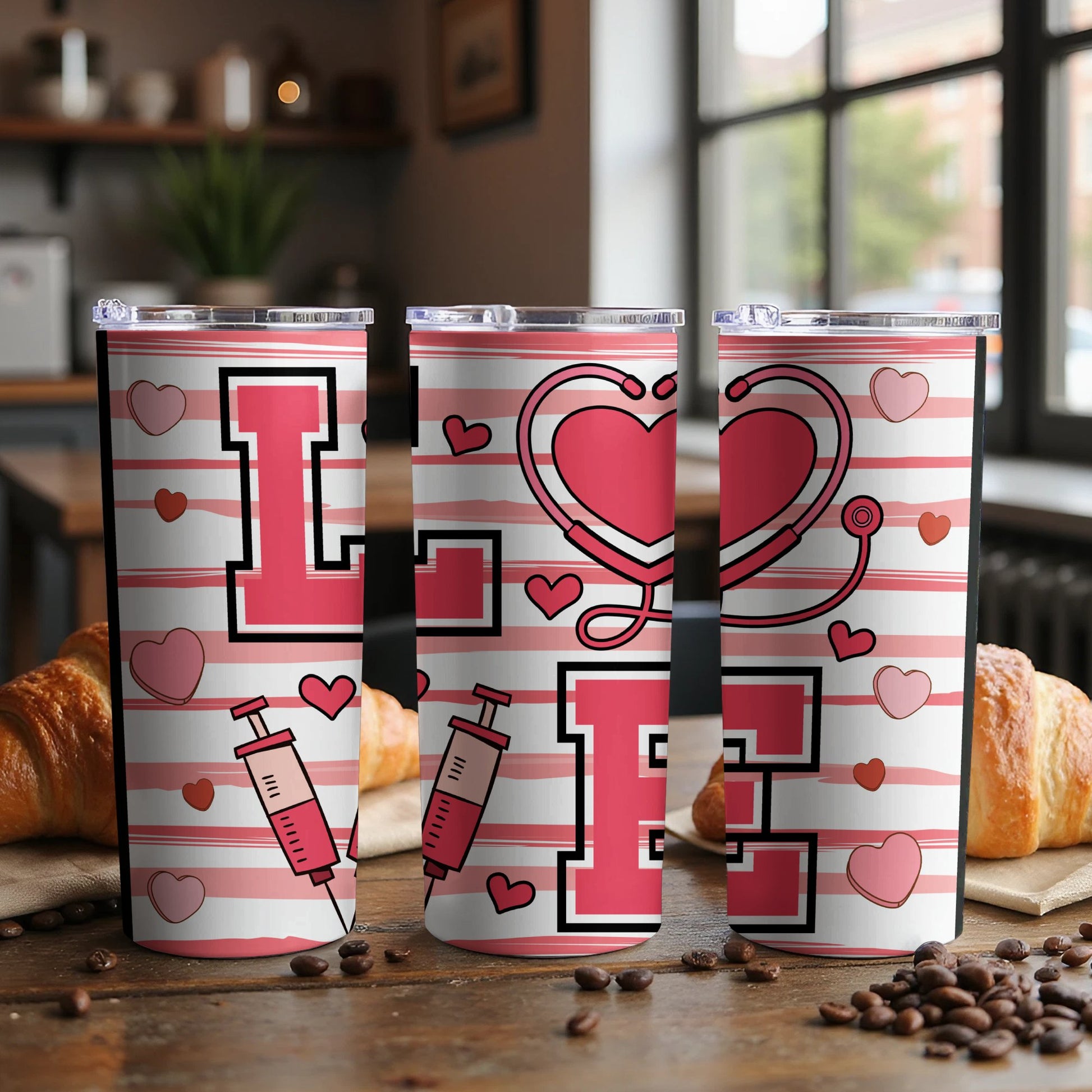 Love Heartbeat Nurse Theme Insulated Tumbler product type