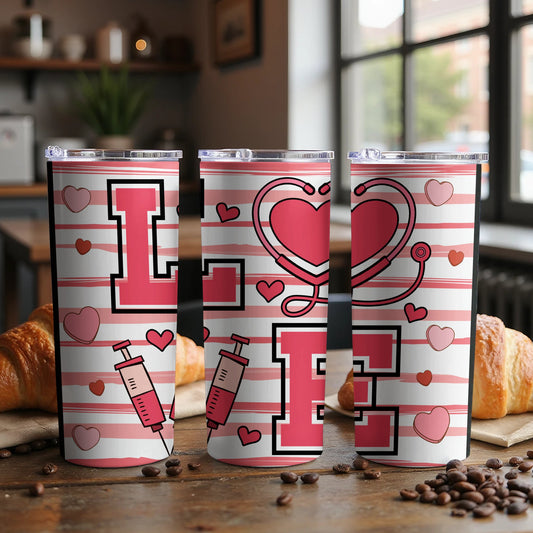 Love Heartbeat Nurse Theme Insulated Tumbler product type
