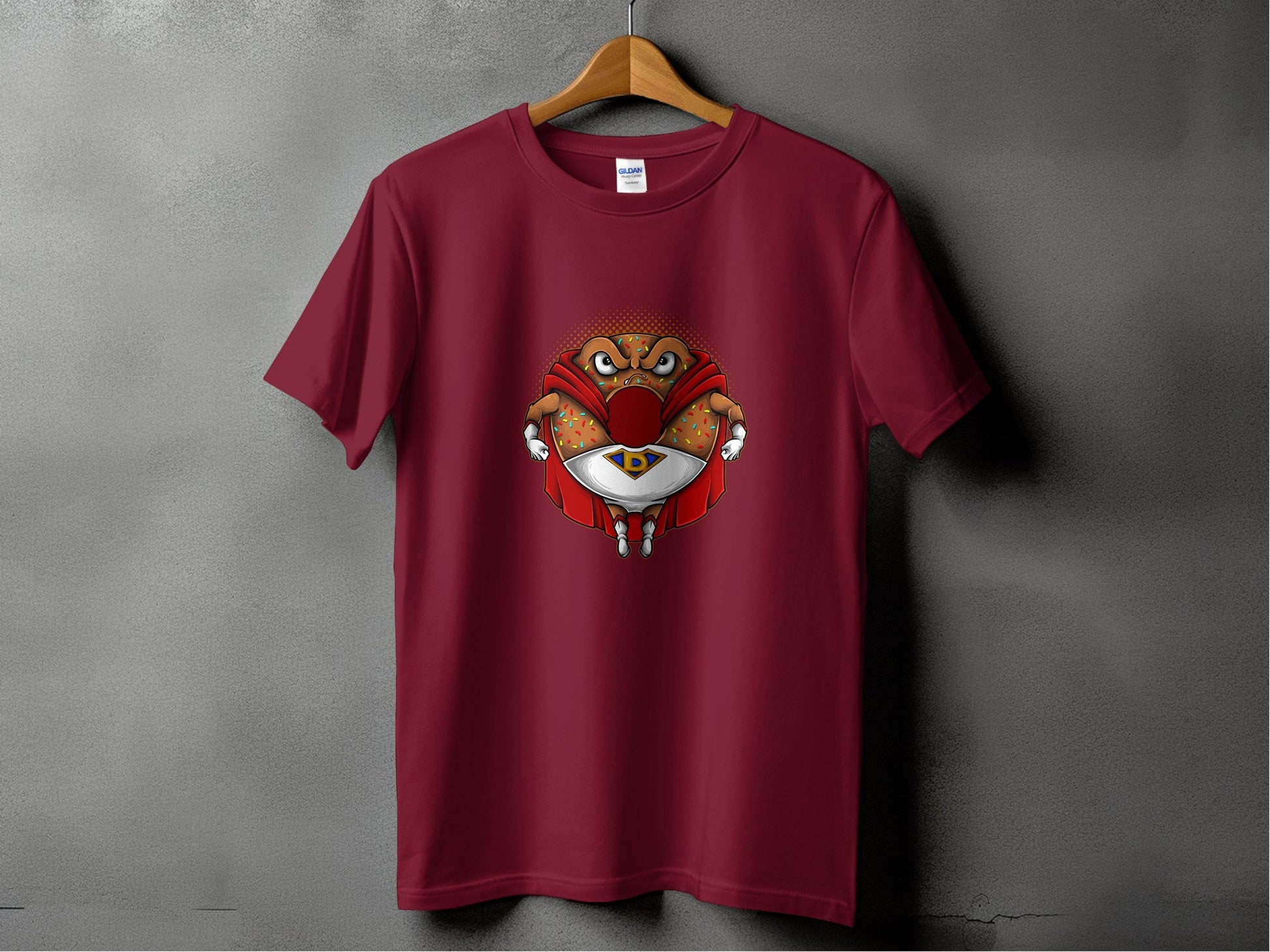 Unique Red T-Shirt Featuring Owl Design product type