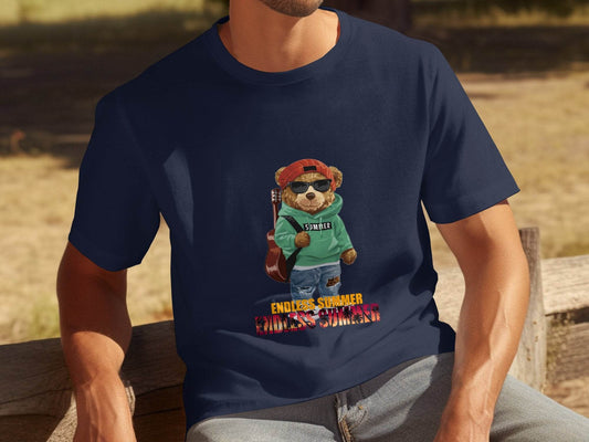 Summer Bear with Guitar Endless Summer Graphic T-Shirt - Design & Vybe