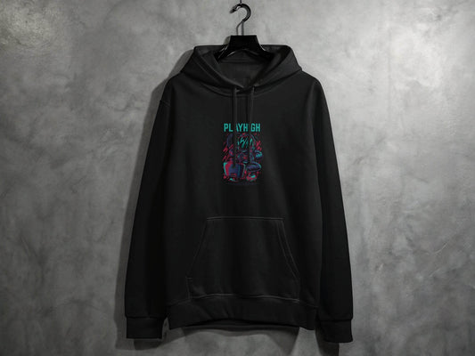 Play High Astronaut Gamer Gaming Illustration Hoodie - Design & Vybe