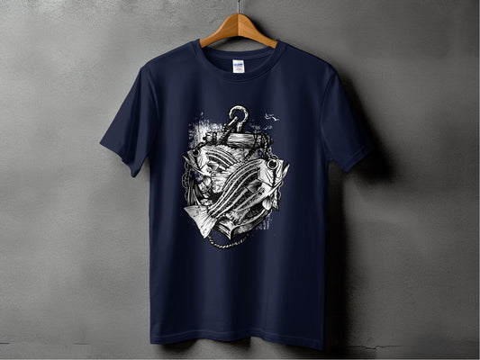 Nautical Fishing Graphic Tee for Fishing Enthusiasts product