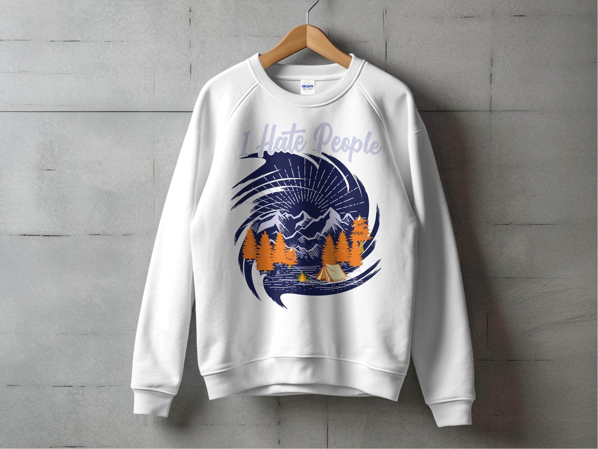 Outdoor Camping Design I Hate People Graphic Sweater - Design & Vybe
