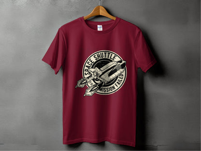 Space Shuttle Mission Failed Graphic Print T-Shirt - Design & Vybe