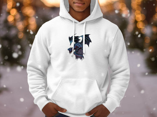 Fierce Dragon Graphic Print Design on Trendy Hoodie - Design & Vybe