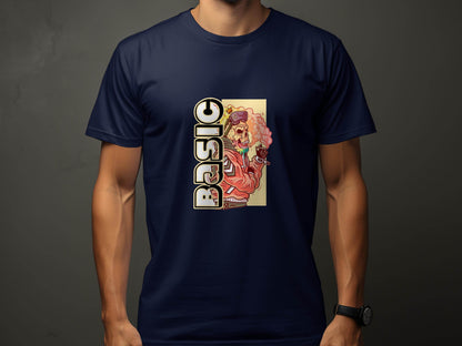 Basic Smoking Skeleton in VR Headset and Crown T-Shirt - Design & Vybe