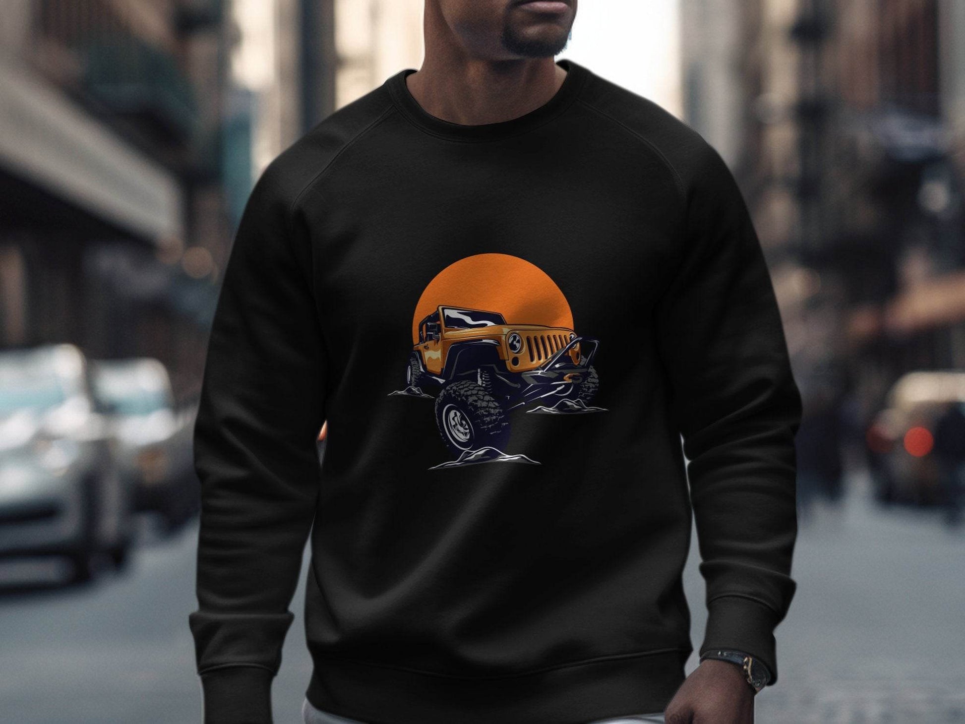 Off-Roading Graphic Printed Adventure Sweater - Design & Vybe