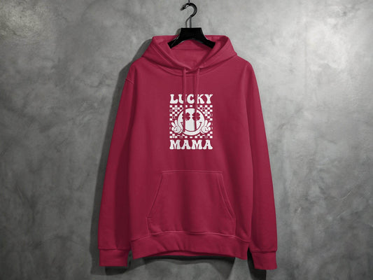 Lucky Mama St Patricks Day Design Smiley Face Hoodie - Design & Vybe